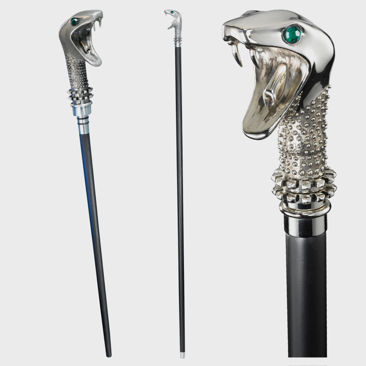 Serpent-Head Cane with Wand