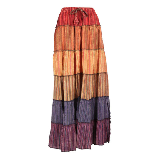 Cotton Layered Rainbow Skirt
