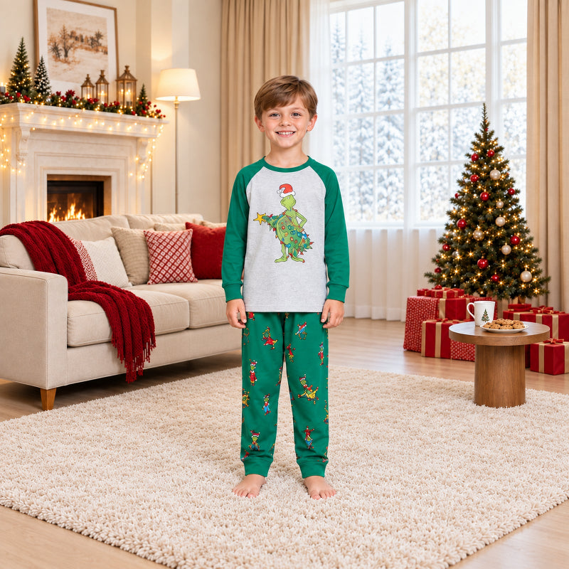 Matching Family Christmas Pyjamas - Naughty Grinch