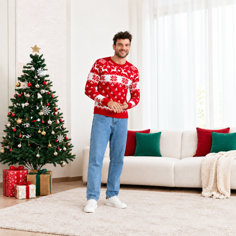 Christmas Jumper - Nordic Snowflake Pattern