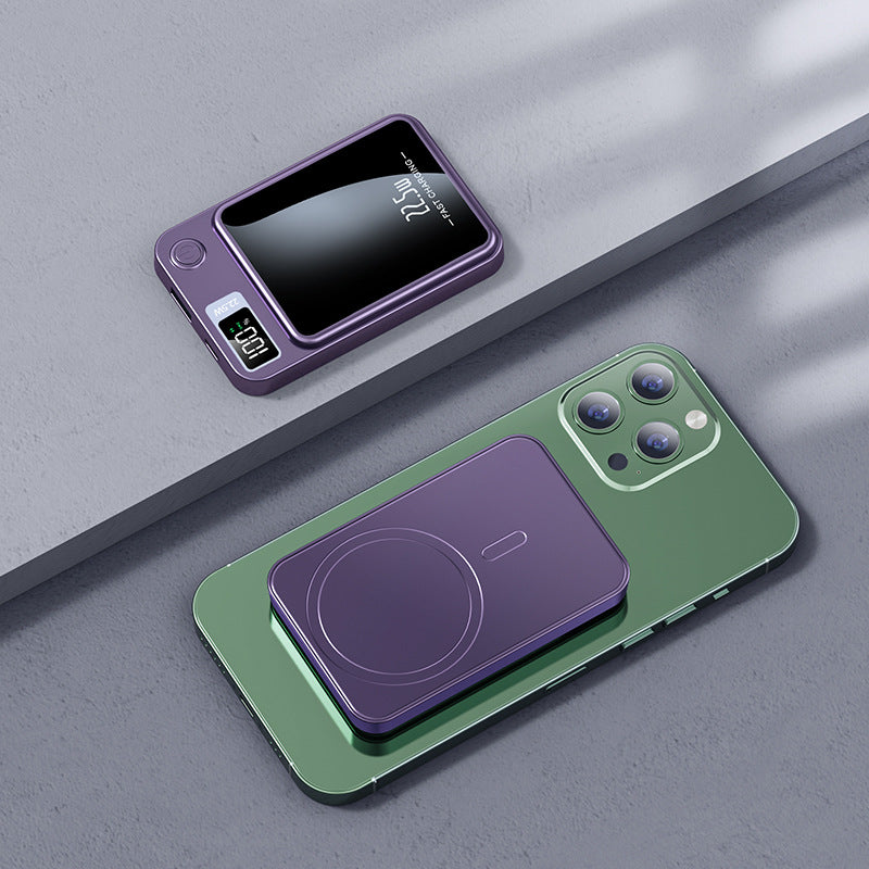 Magnetic Wireless Power Bank – Compact Portable Battery with LED Indicator