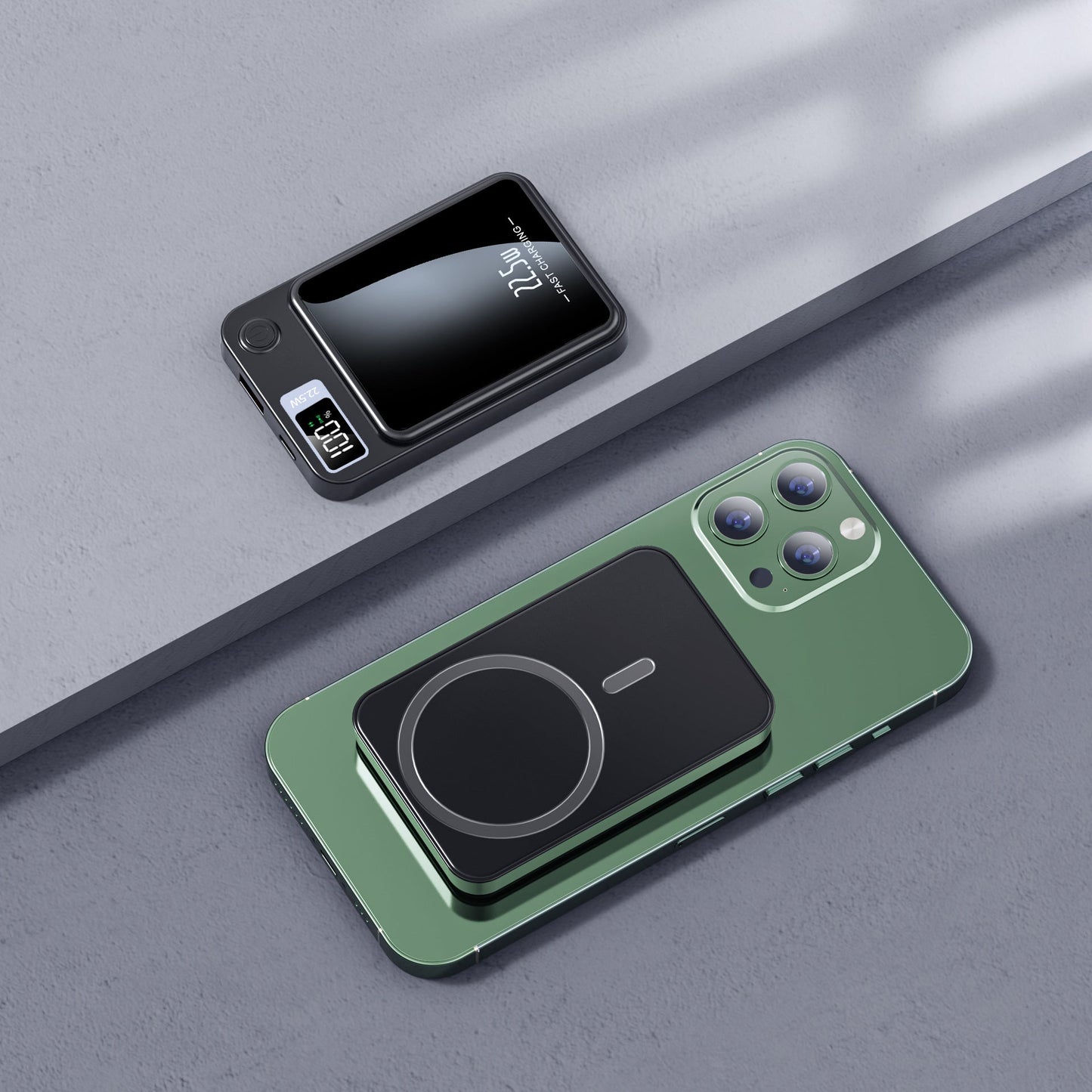 Magnetic Wireless Power Bank – Compact Portable Battery with LED Indicator