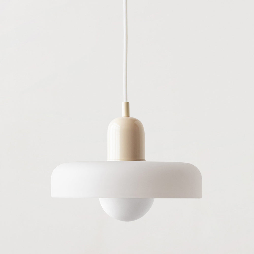 Bauhaus Stained Glass Pendant Light – Round Colourful Ceiling Lamp