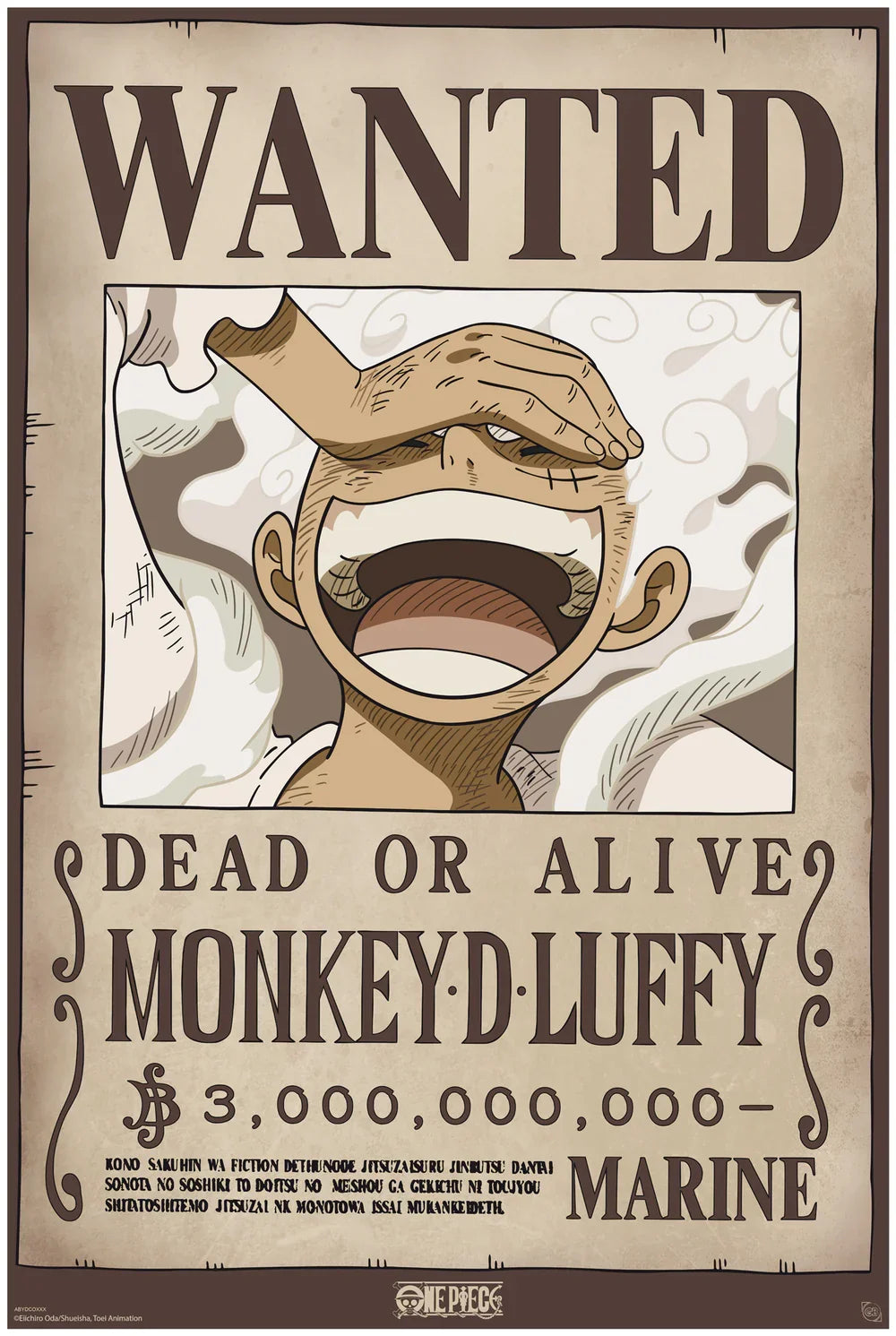 Wanted Straw-Hat Pirate Pirate Island 61 x 91.5 cm Wall Poster
