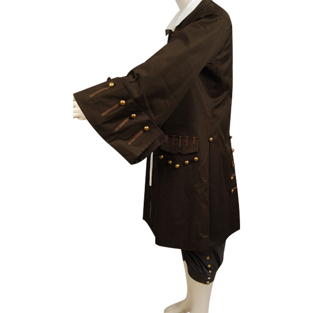 Pirates Of The Caribbean Jack Sparrow Brown Set Halloween Costume