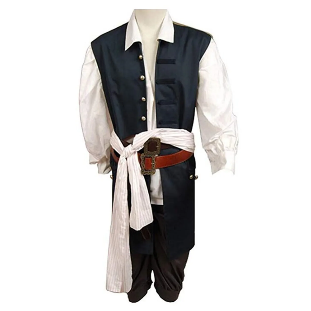 Pirates Of The Caribbean Jack Sparrow Brown Set Halloween Costume