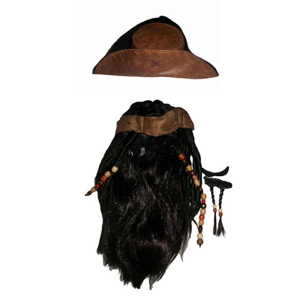 Pirates Of The Caribbean Jack Sparrow Brown Set Halloween Costume