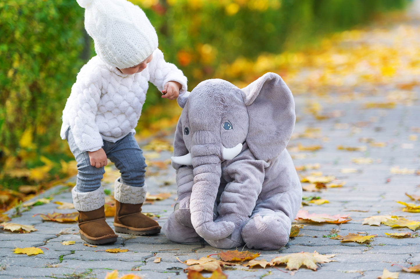 Plush Elephant Pillow – Soft Nursery Cushion for Babies & Toddlers