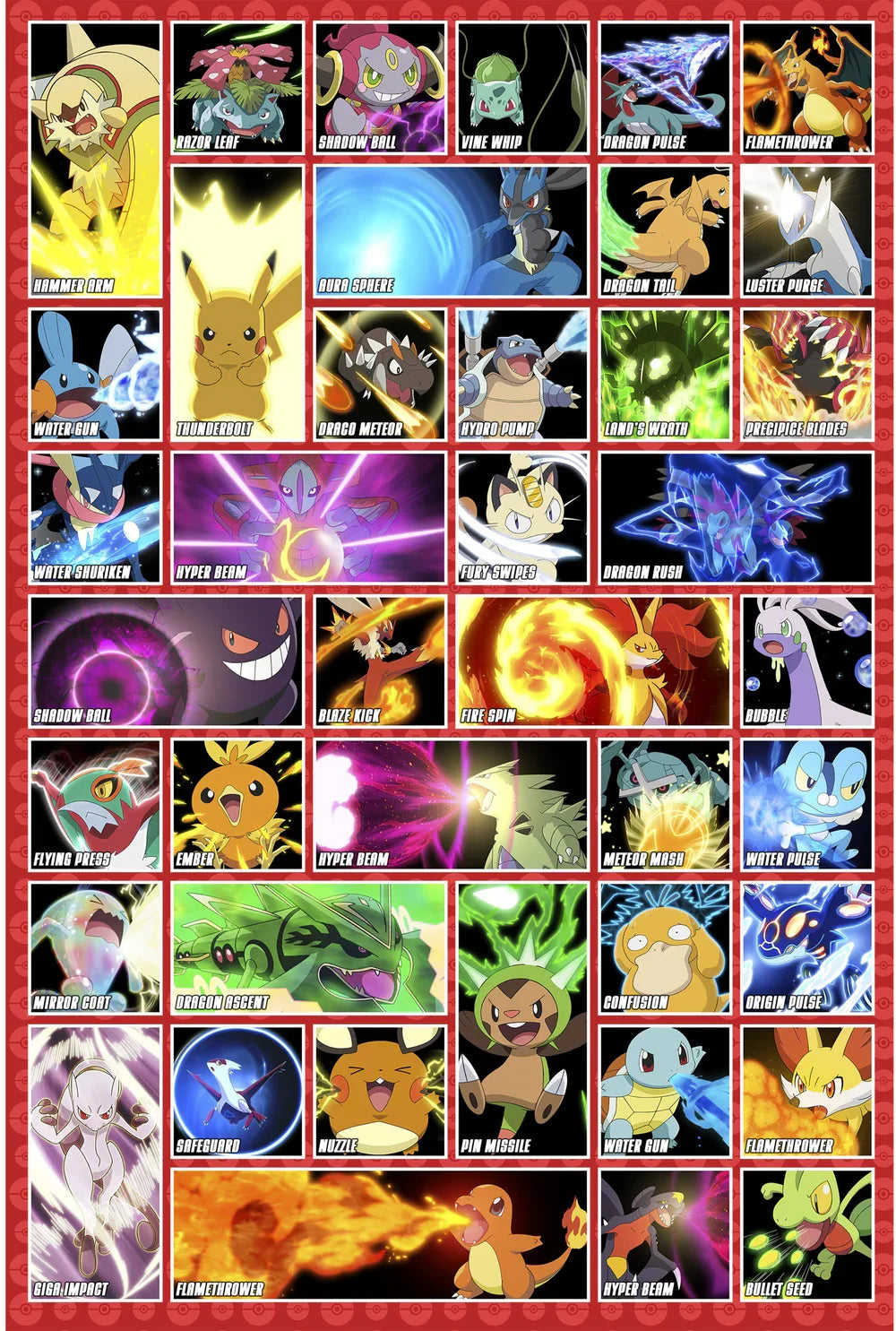 Battle Creature Moves Wall Poster - 61 x 91.5 cm