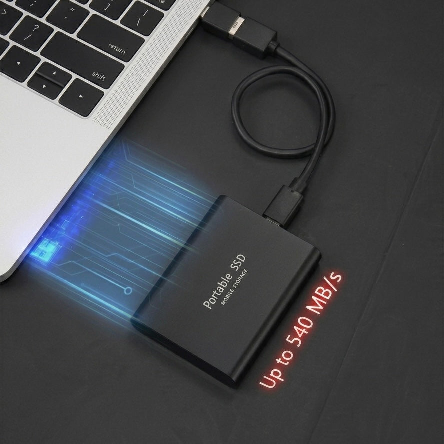 Portable SSD 2TB – Up to 1050 MB/s, USB-C & USB 3.1
