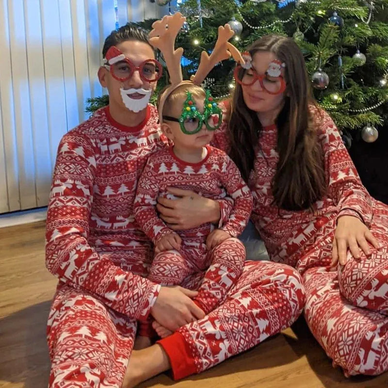 Matching Family Christmas Pyjamas - Red Moose Long Sleeve