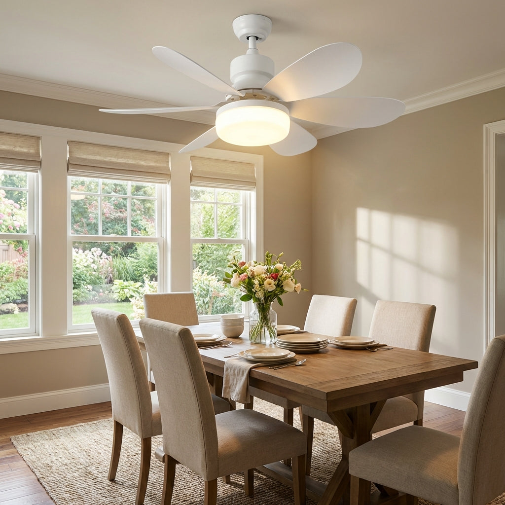 Ceiling Fan Light with Remote – 4500LM LED, 3 Speeds, E26 Socket