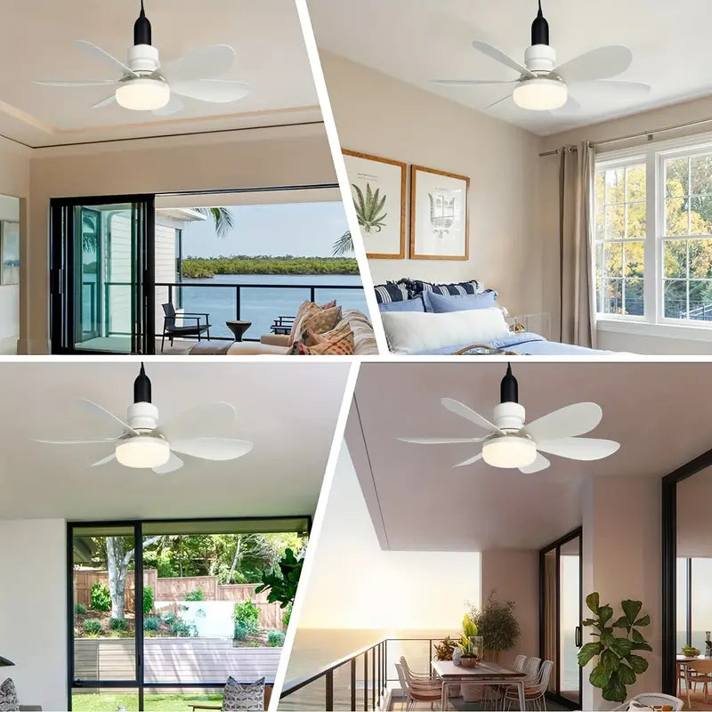 Ceiling Fan Light with Remote – 4500LM LED, 3 Speeds, E26 Socket