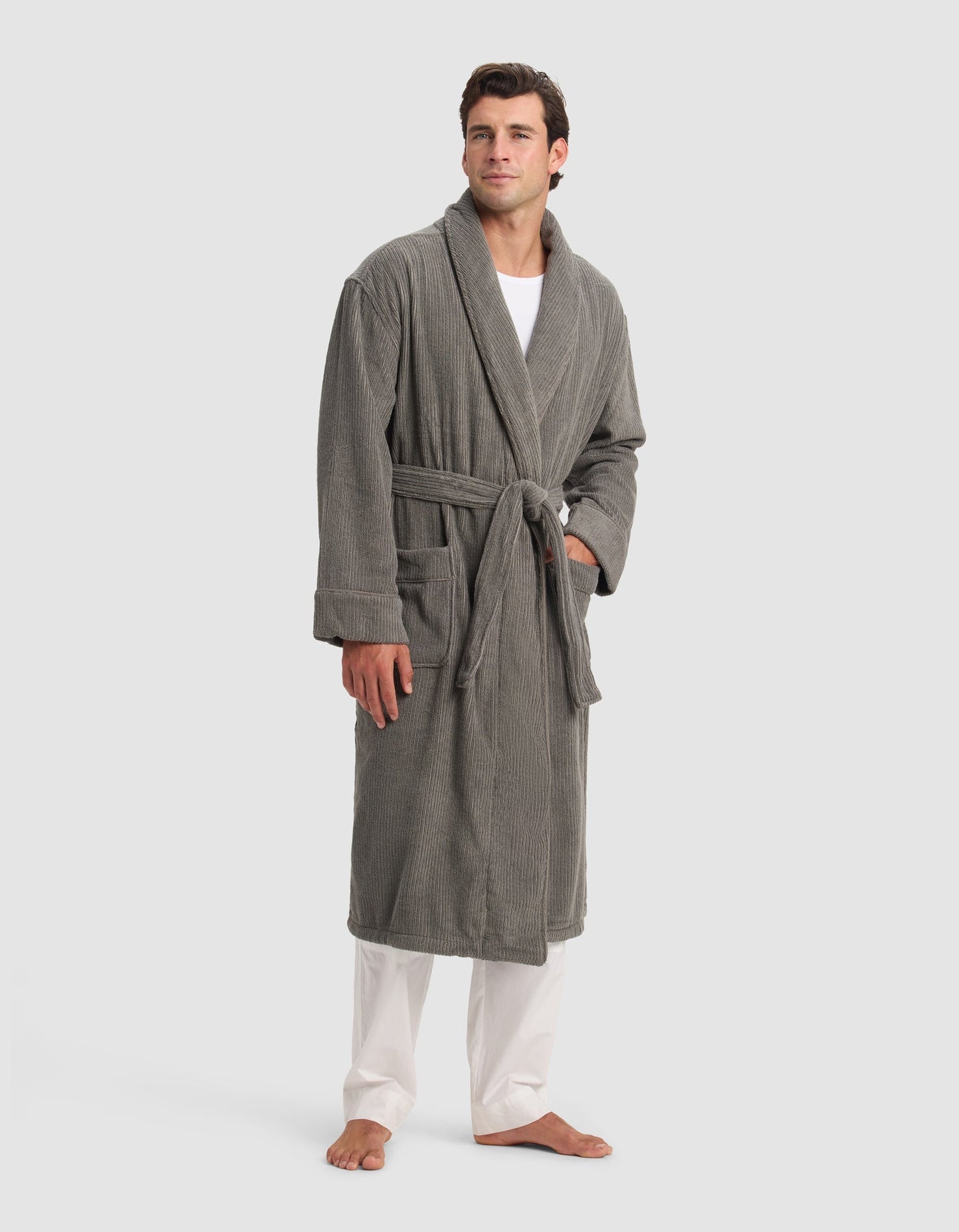 Ribbed Terry Bath Robe