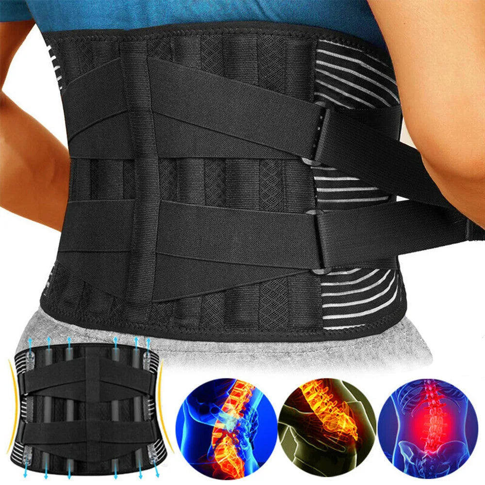 Adjustable Lumbar Support Belt with Reinforced 360° Compression