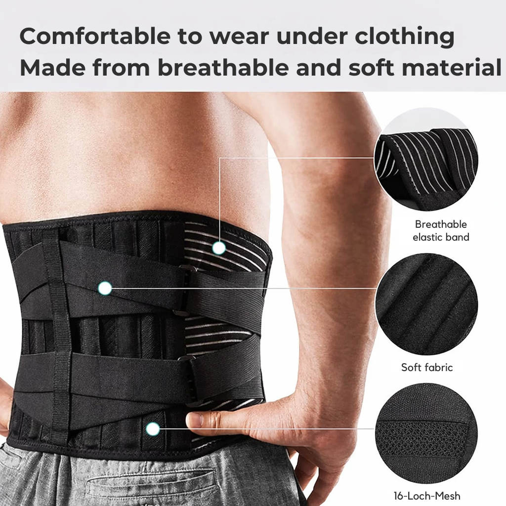 Adjustable Lumbar Support Belt with Reinforced 360° Compression