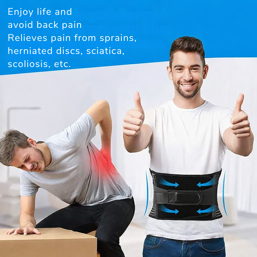 Adjustable Lumbar Support Belt with Reinforced 360° Compression