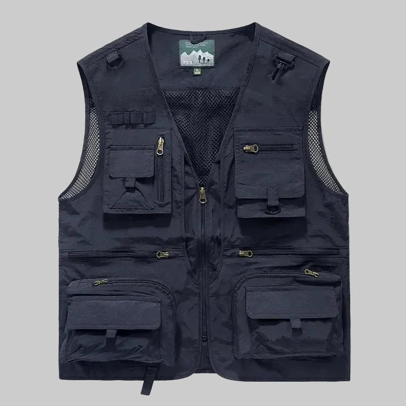 Breathable Utility Vest – Lightweight Multi-Pocket Mesh Outdoor Vest
