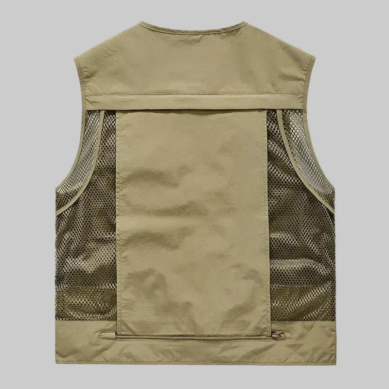 Breathable Utility Vest – Lightweight Multi-Pocket Mesh Outdoor Vest