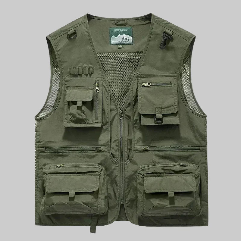 Breathable Utility Vest – Lightweight Multi-Pocket Mesh Outdoor Vest