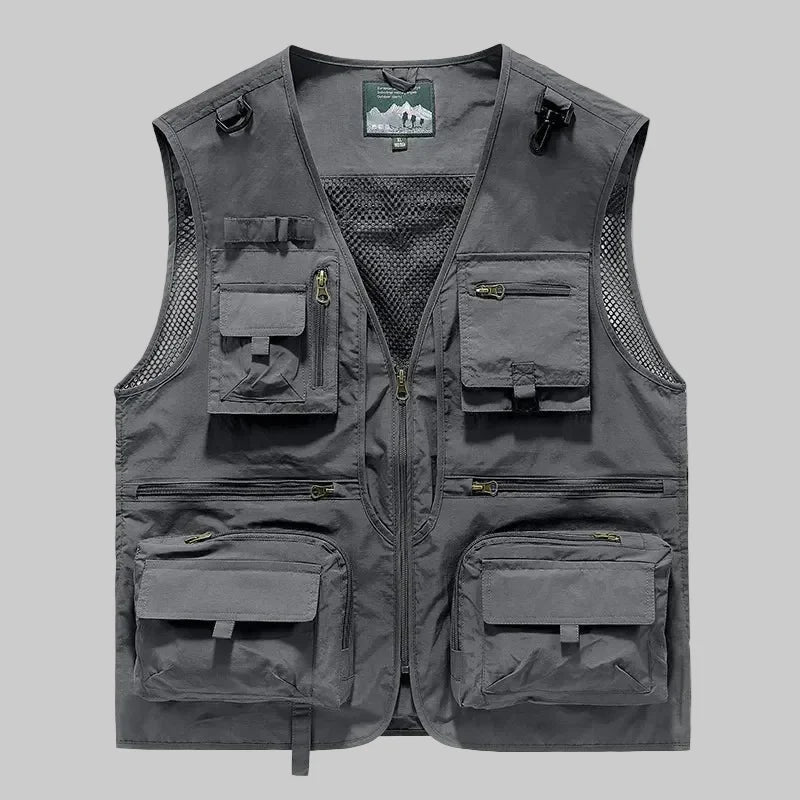 Breathable Utility Vest – Lightweight Multi-Pocket Mesh Outdoor Vest