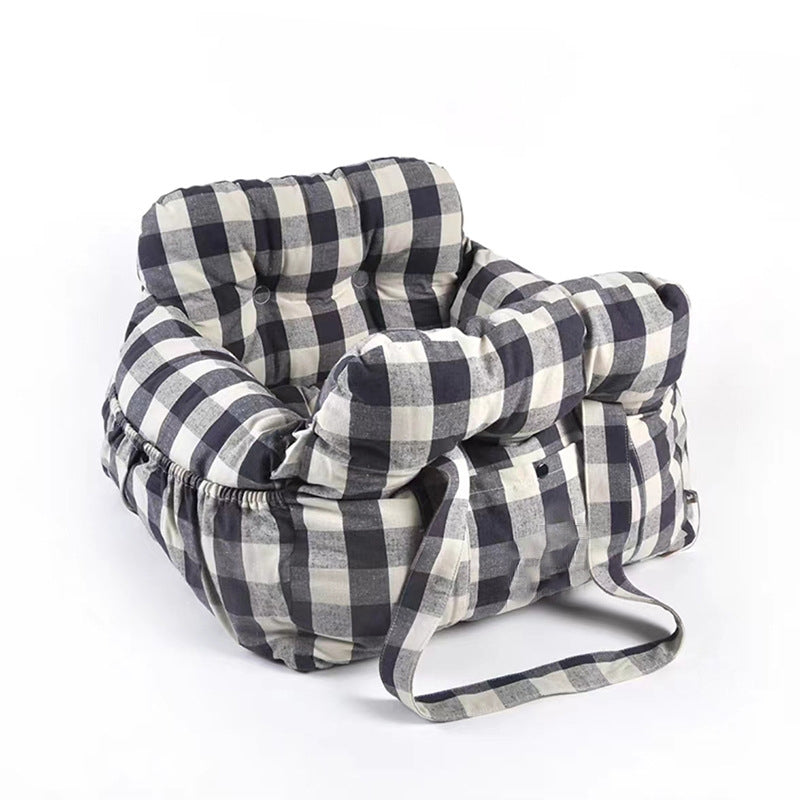 3-in-1 Dog Travel Bed & Car Seat with Carry Strap