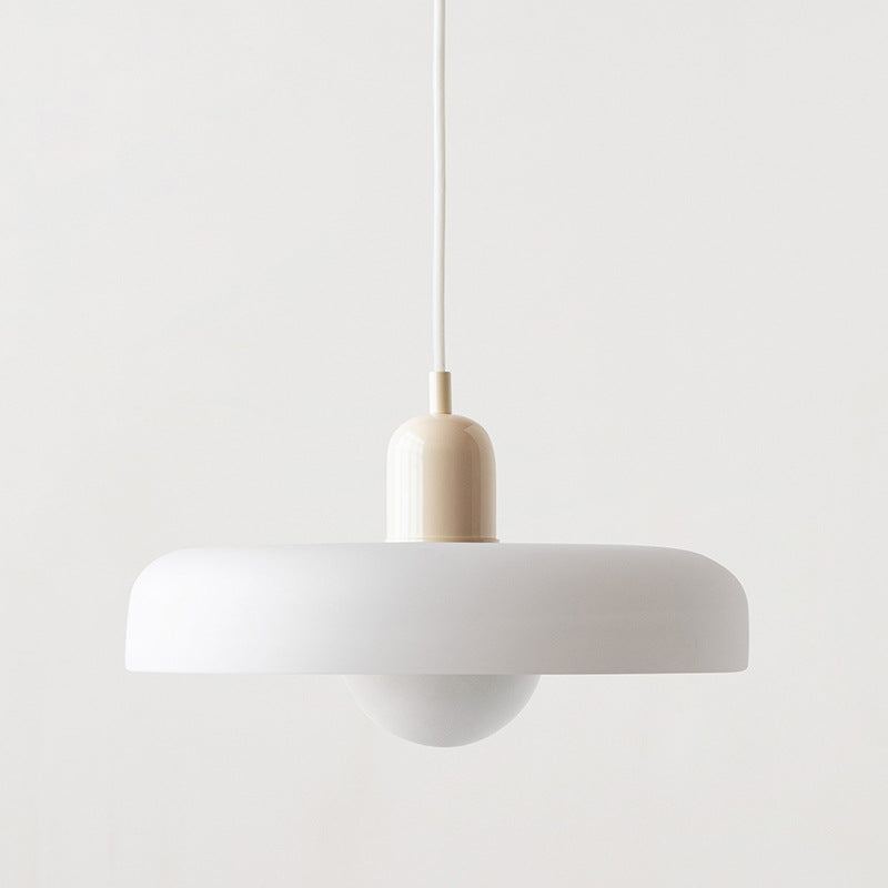 Bauhaus Stained Glass Pendant Light – Round Colourful Ceiling Lamp