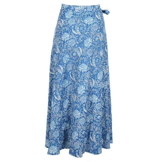 Cotton Wrap Maxi Skirt