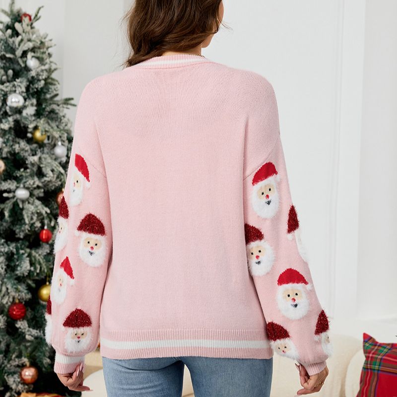 Christmas Jumper - Santa Graphic Button-Up