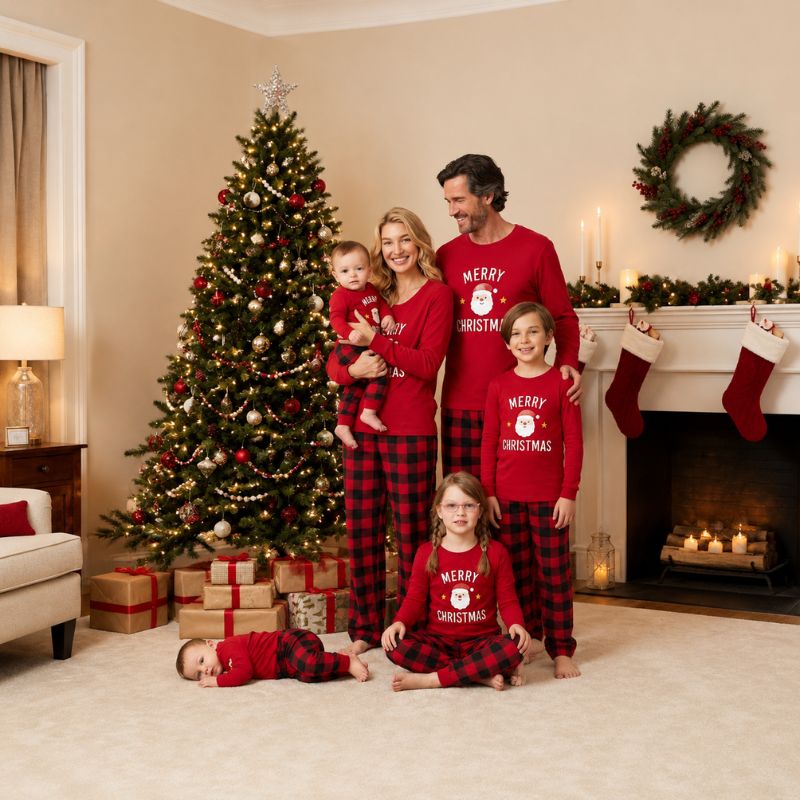 Matching Family Christmas Pyjamas - Santa Cheer