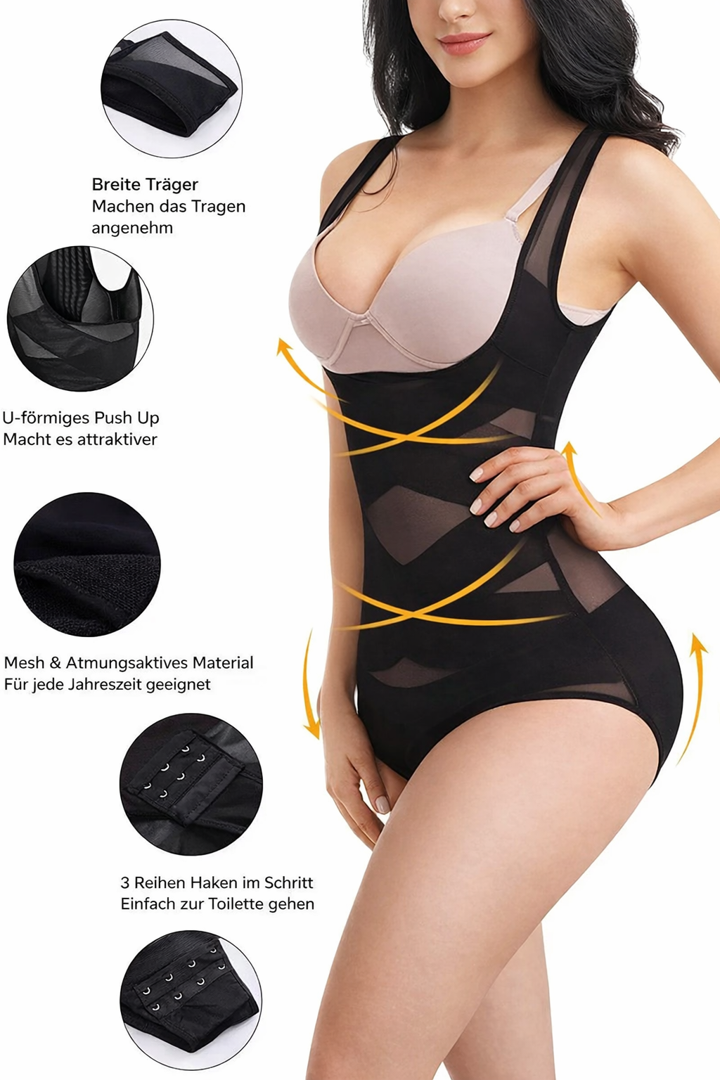 Women’s Seamless Shapewear Bodysuit – Tummy & Waist Smoothing Body Shaper