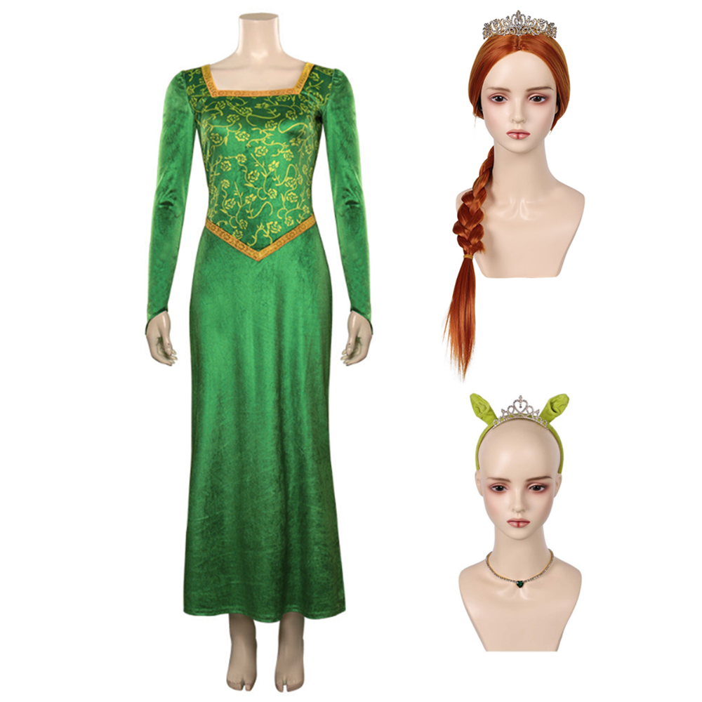 Shrek Fiona Princess Green Dress Halloween Costume