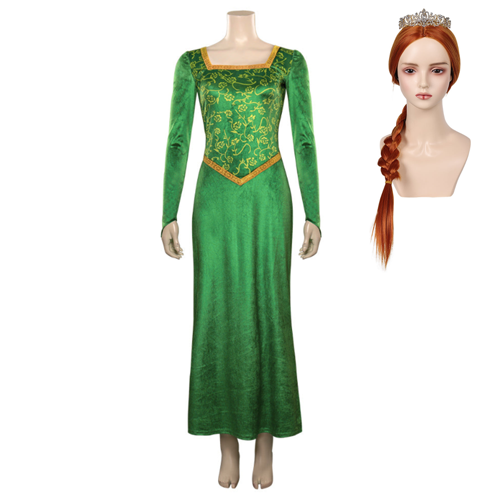 Shrek Fiona Princess Green Dress Halloween Costume