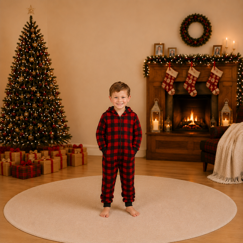 Matching Family Christmas Onesie - Red Plaid