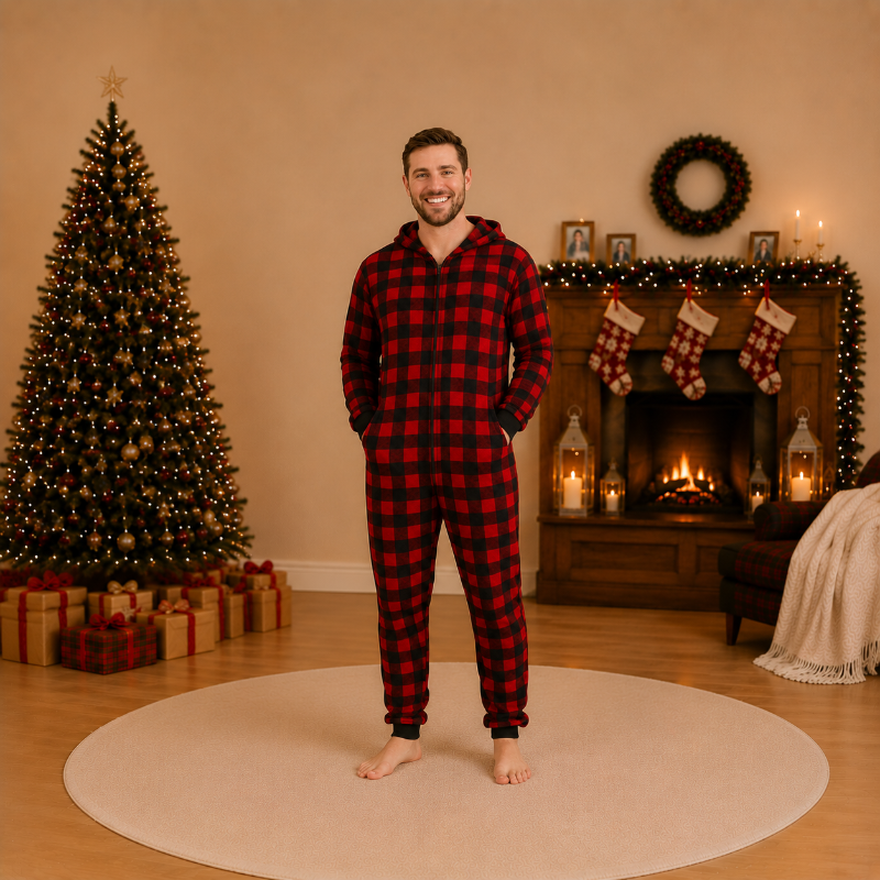 Matching Family Christmas Onesie - Red Plaid