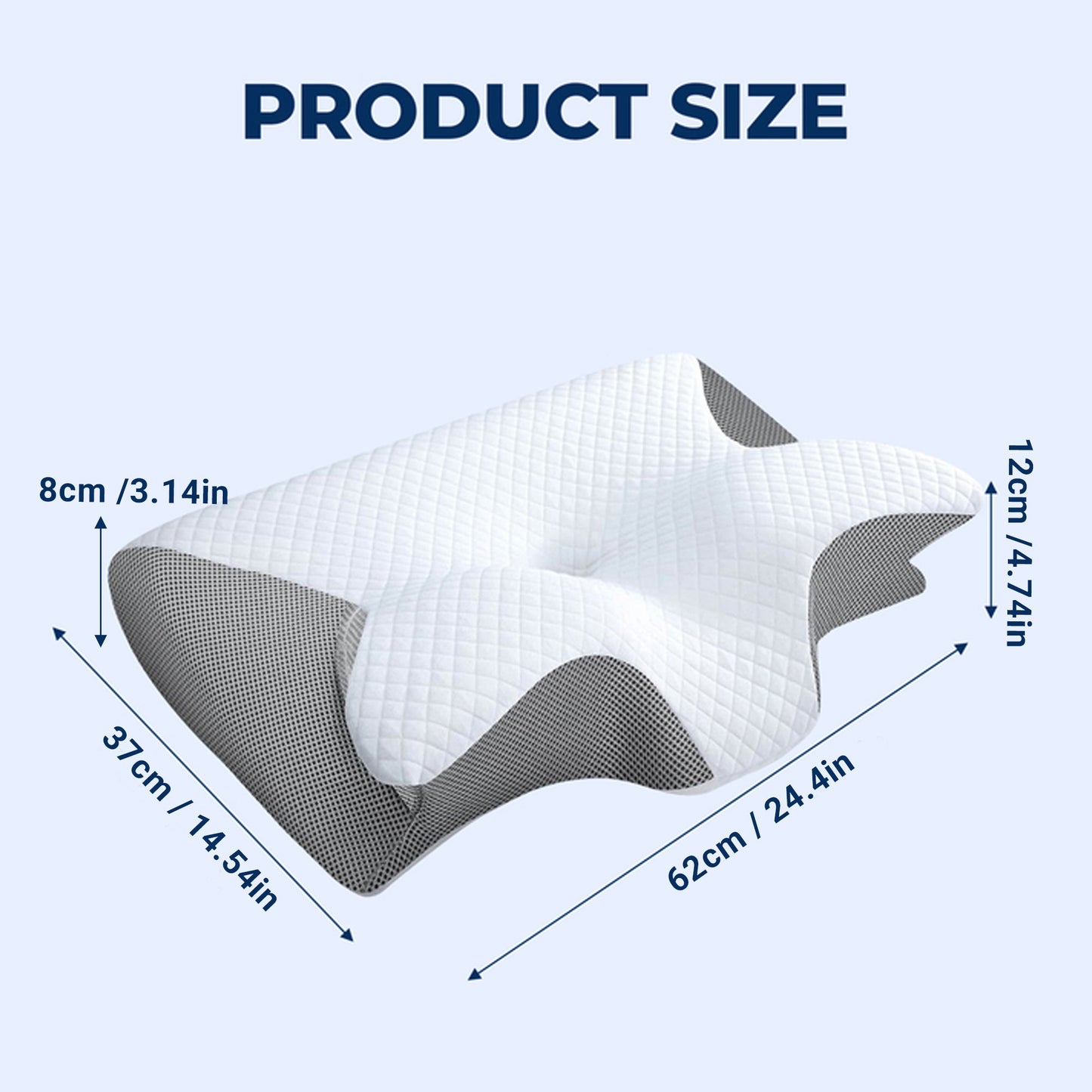 Butterfly Memory Foam Cervical Pillow for Neck & Shoulder Support