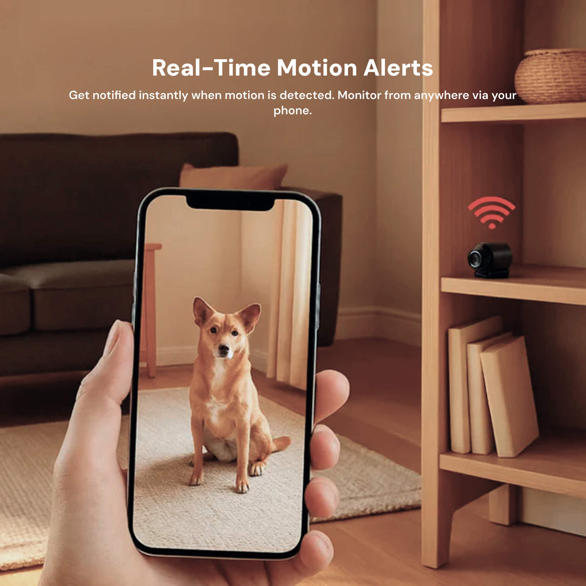 1080P Mini WiFi Security Camera – 140° Wide Angle, Night Vision & Motion Alerts