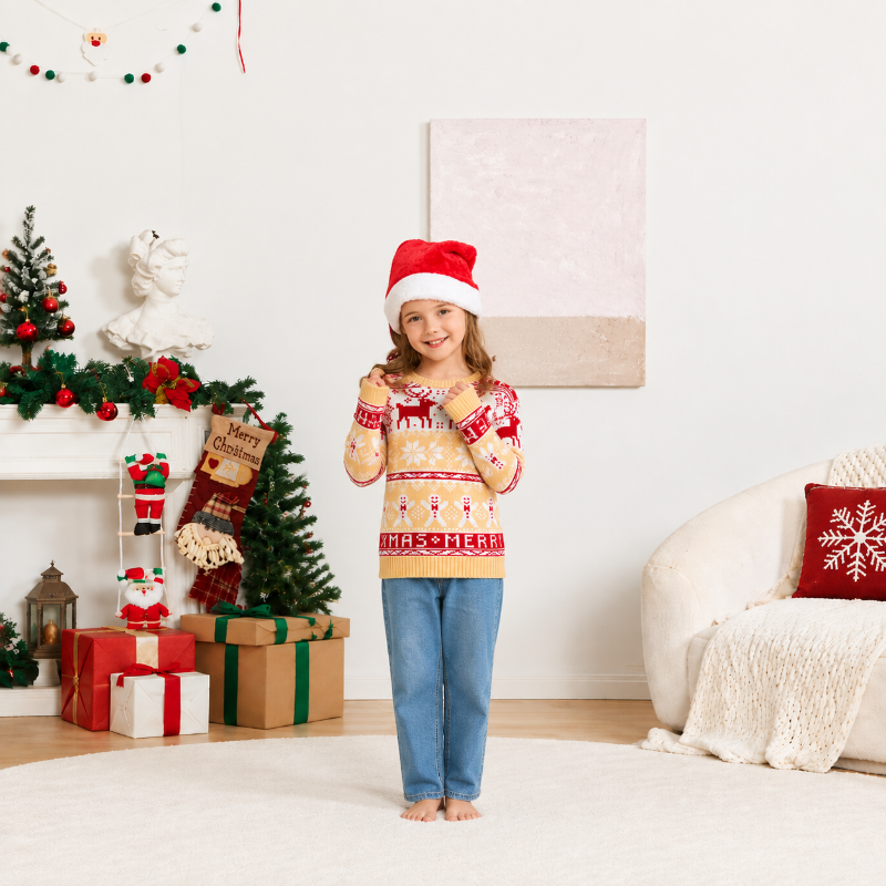 Matching Family Christmas Jumper - Snowflakes and Reindeer