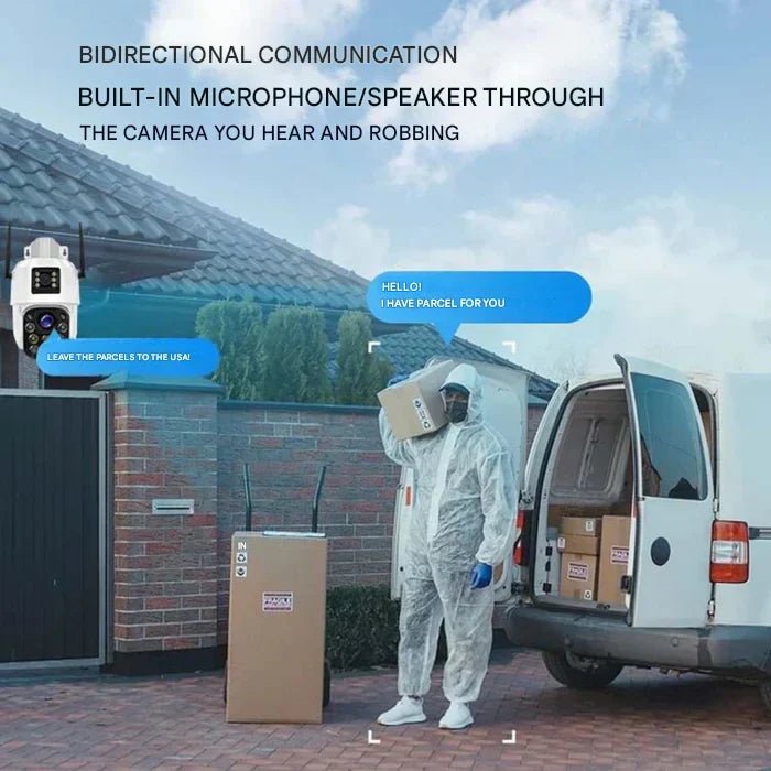 4K Solar Security Camera – Dual Lens, 10x Zoom & 360° App Control