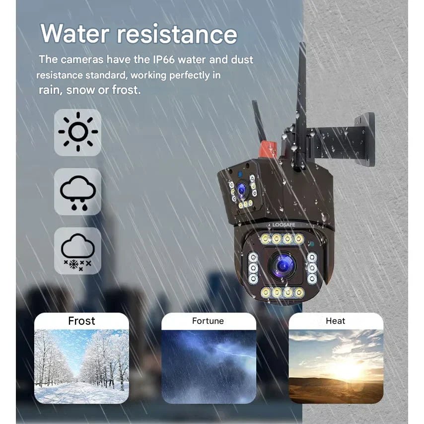 4K Solar Security Camera – Dual Lens, 10x Zoom & 360° App Control