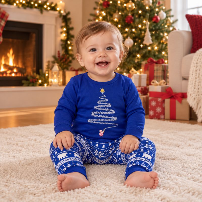 Matching Family Christmas Pyjamas - Sparkling Tree