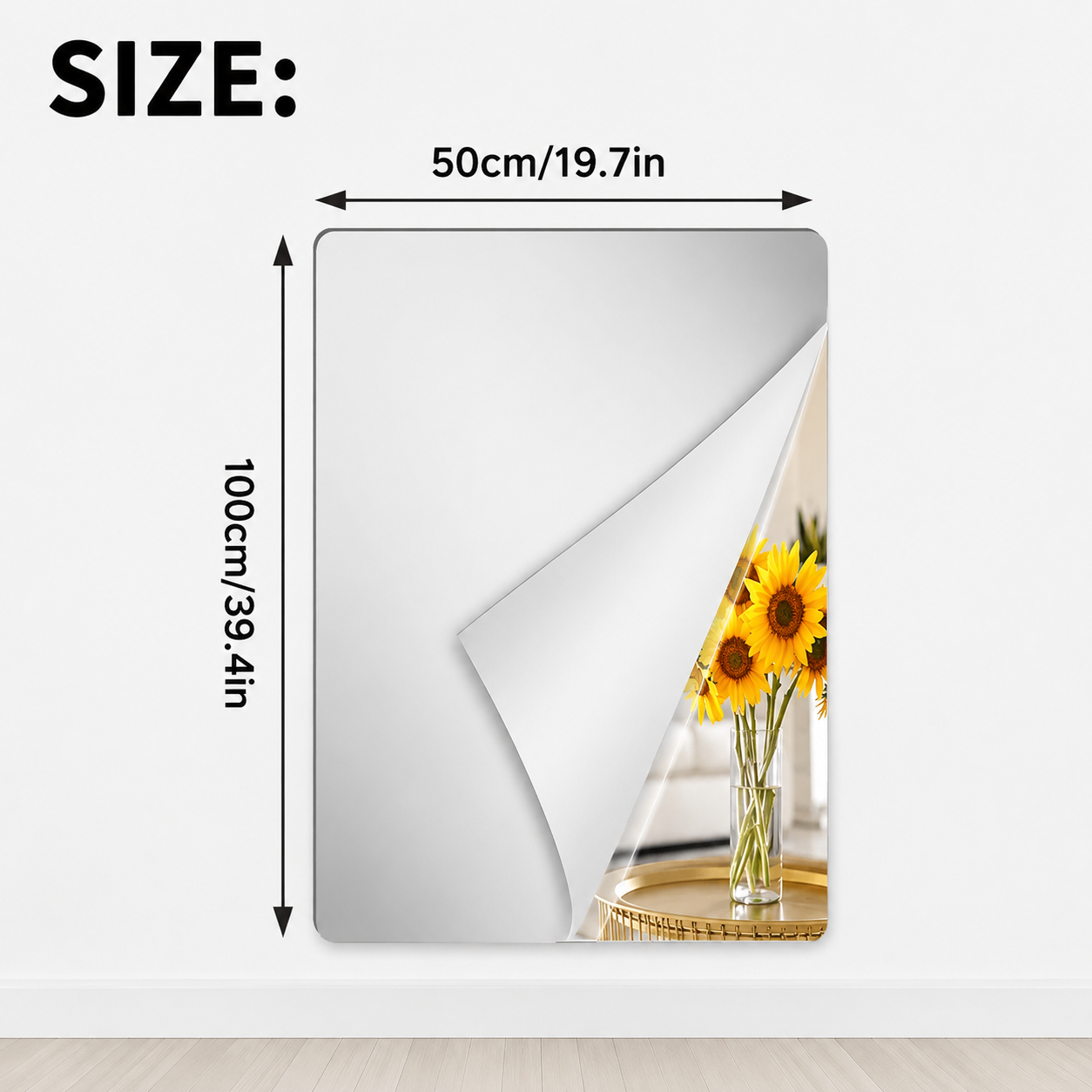 Self-Adhesive Flexible Mirror Film – Shatter-Resistant Cut-to-Size Reflective Sheet
