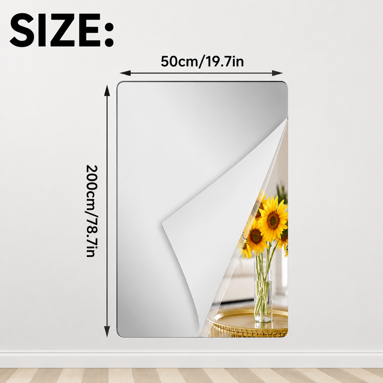 Self-Adhesive Flexible Mirror Film – Shatter-Resistant Cut-to-Size Reflective Sheet