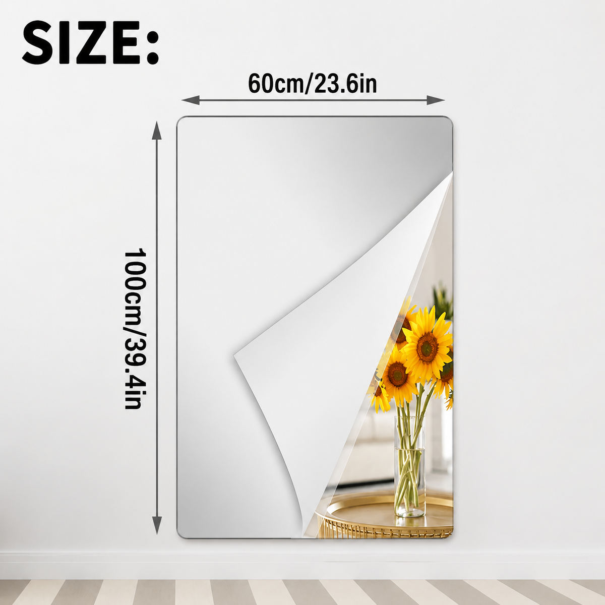 Self-Adhesive Flexible Mirror Film – Shatter-Resistant Cut-to-Size Reflective Sheet