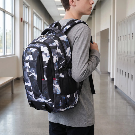 School Backpack with Laptop Compartment – Multi-Compartment 16-Inch Rucksack