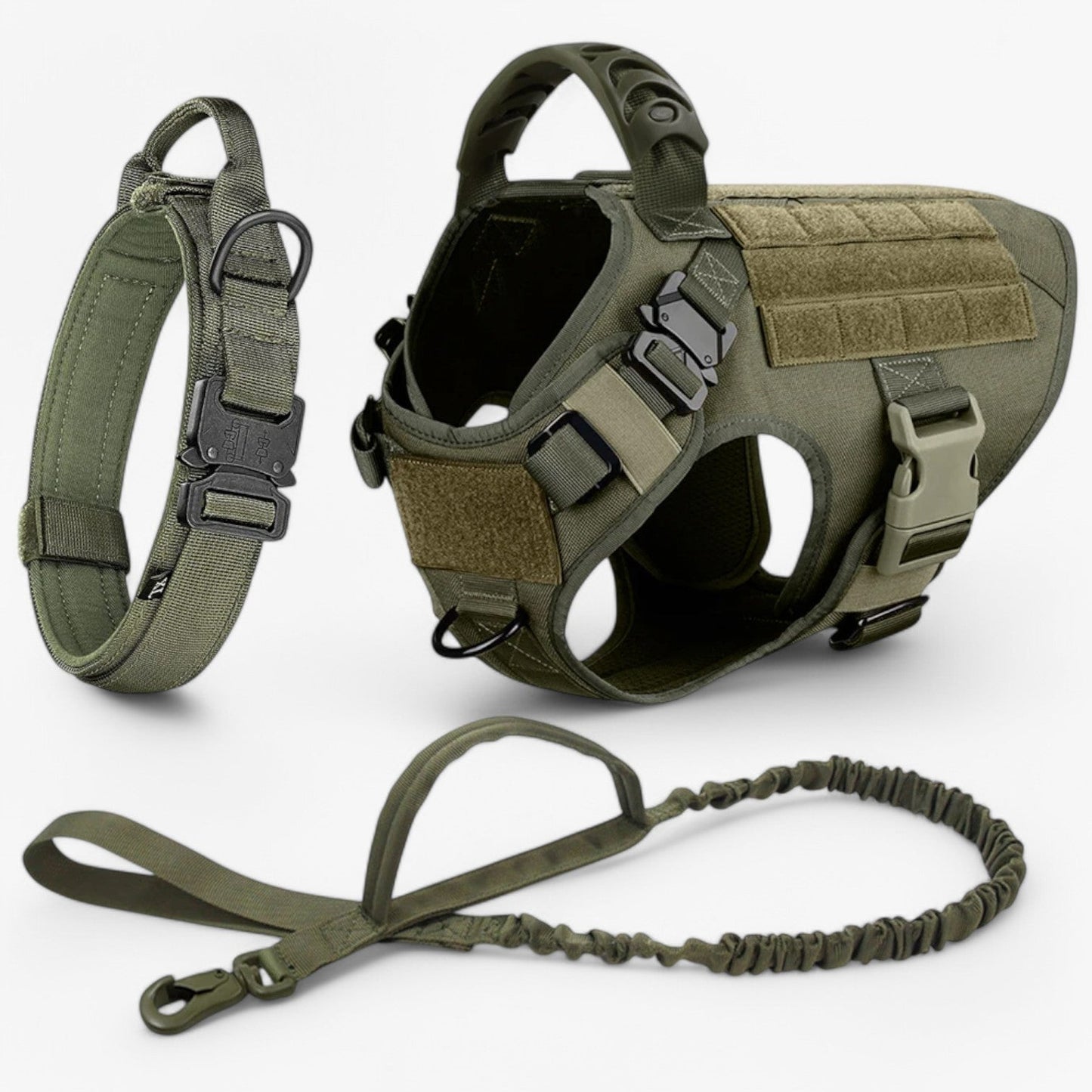 Tactical Dog Harness – Quick Release Training Vest with Handle & Reflective Detail