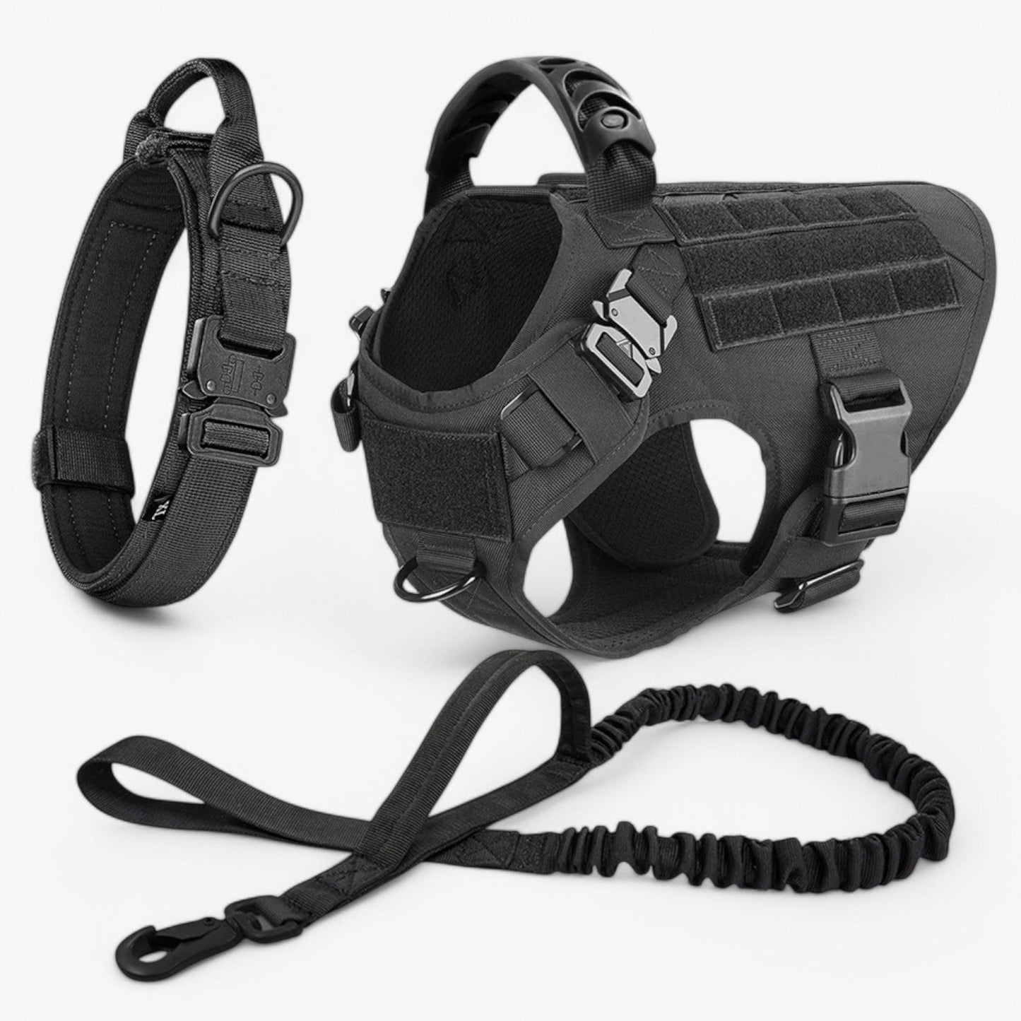 Tactical Dog Harness – Quick Release Training Vest with Handle & Reflective Detail