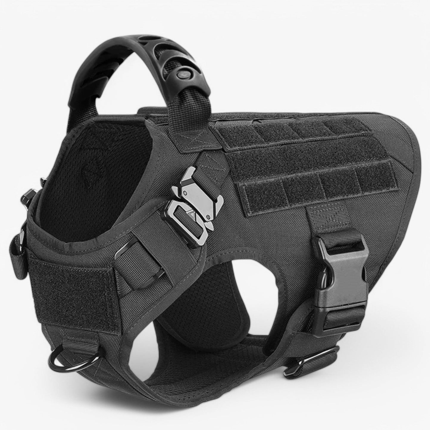 Tactical Dog Harness – Quick Release Training Vest with Handle & Reflective Detail