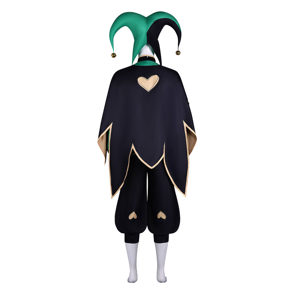 The Freak Circus Harlequin Green Black Clown Set Halloween Costume
