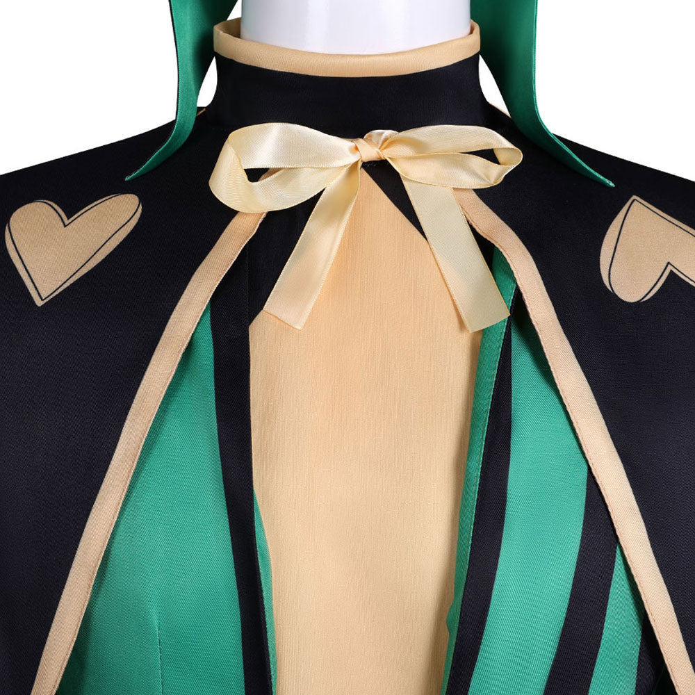 The Freak Circus Harlequin Green Black Clown Set Halloween Costume